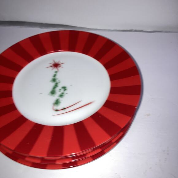 Christmas Tree Dessert Plates 4 Plates - Picture 3 of 3